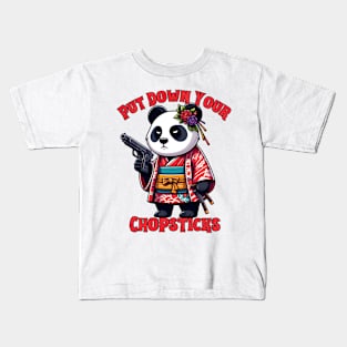 Shooting panda Kids T-Shirt